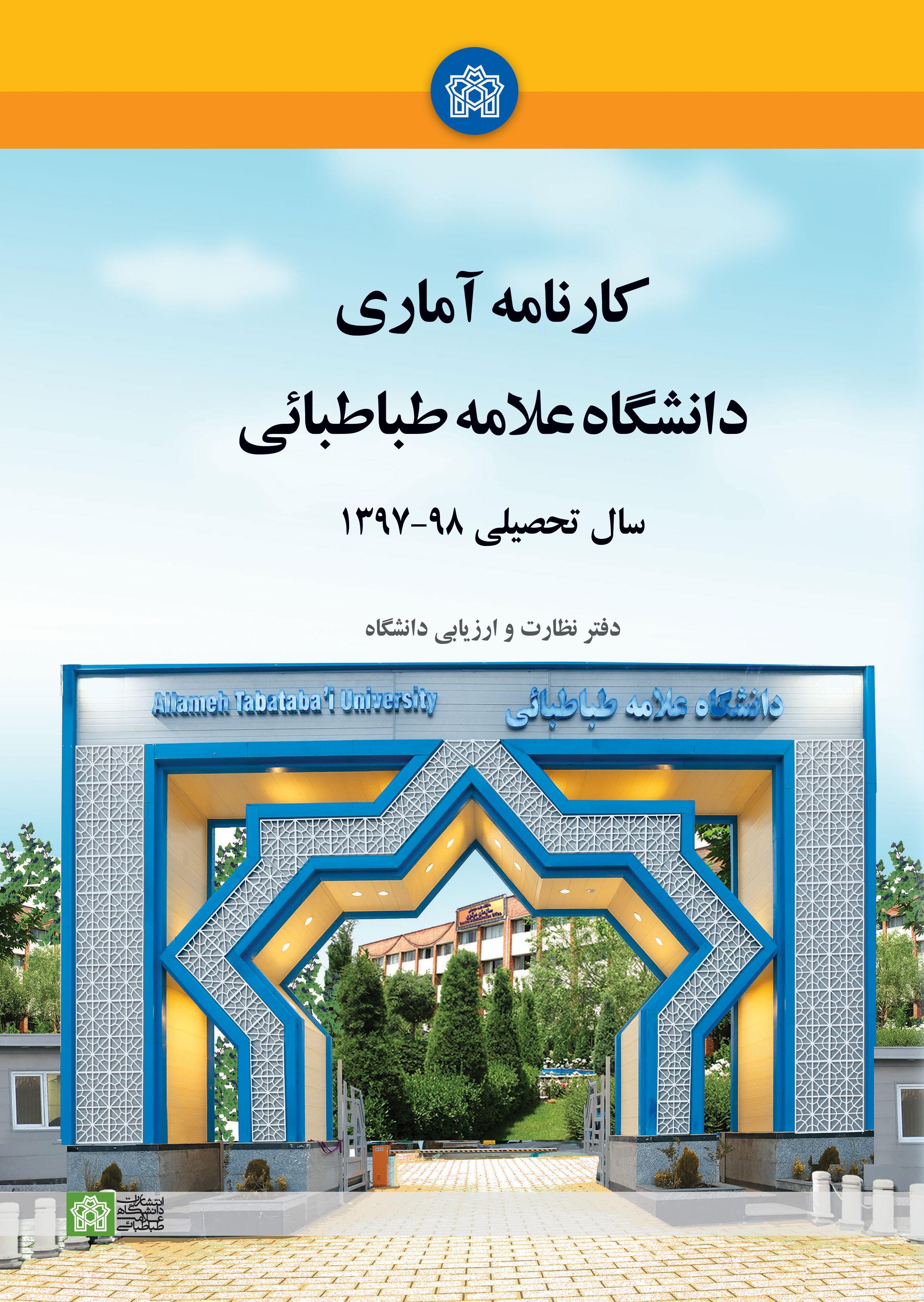 کارنامه آماری دانشگاه در سال۹۸-۱۳۹۷